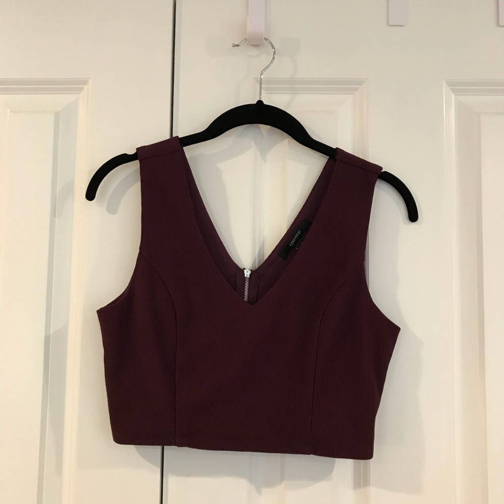 Dressy Crop Top with Back Zipper